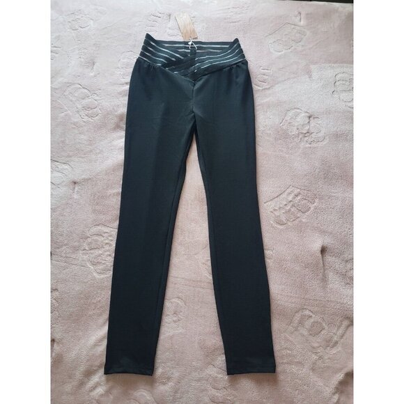 Elasticated pants, for women, high waist, black, size S - Picture 3 of 6